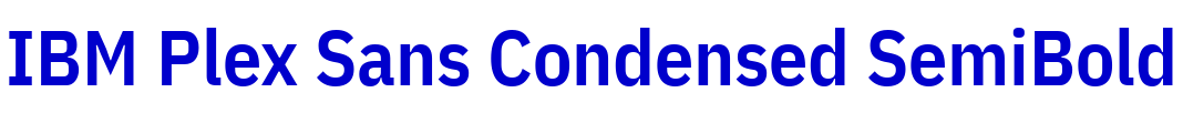 IBM Plex Sans Condensed SemiBold フォント